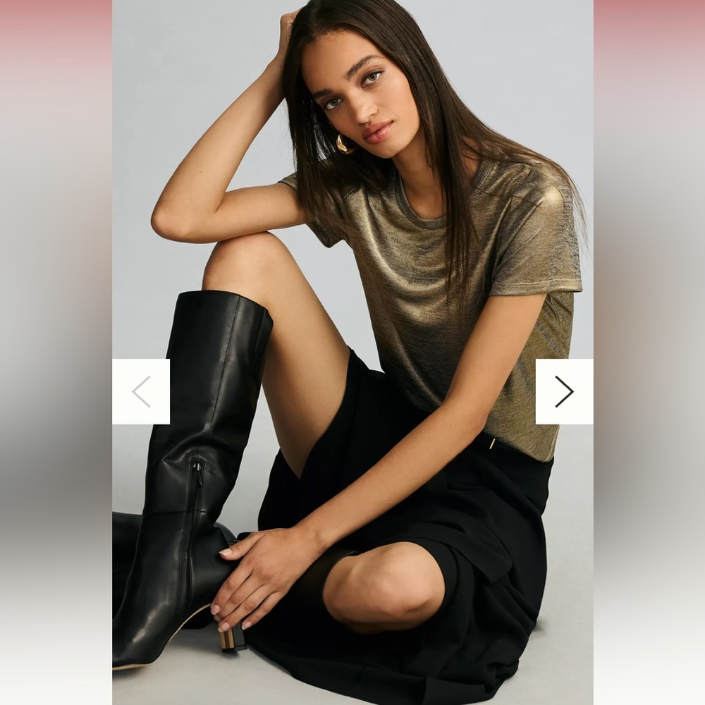 Anthropologie Shine Glam Tee by Porrige